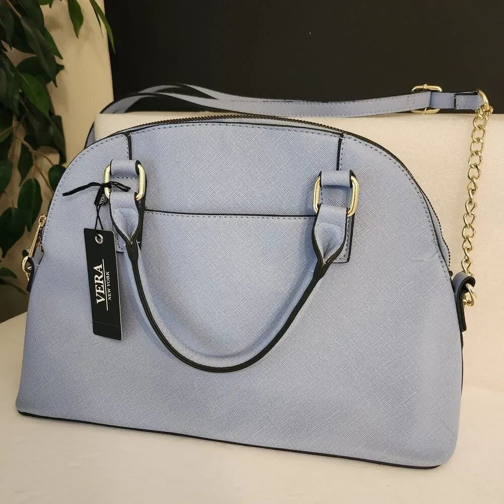 NWT Vera New York Satchel Crossbody Bag Style Dahlia 15.5 W 9.5